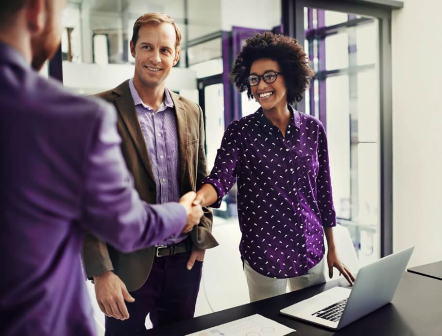 business professionals shaking hands
